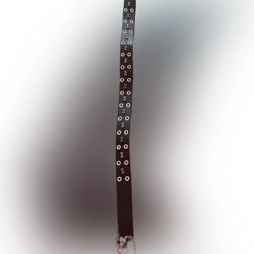 Hello Kitty Black Belt with Pink Eyelets